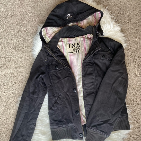 TNA Hooded Bomber Jacket - Picture 1 of 3
